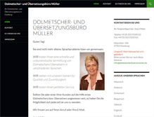 Tablet Screenshot of dolmetscherbueromueller.de